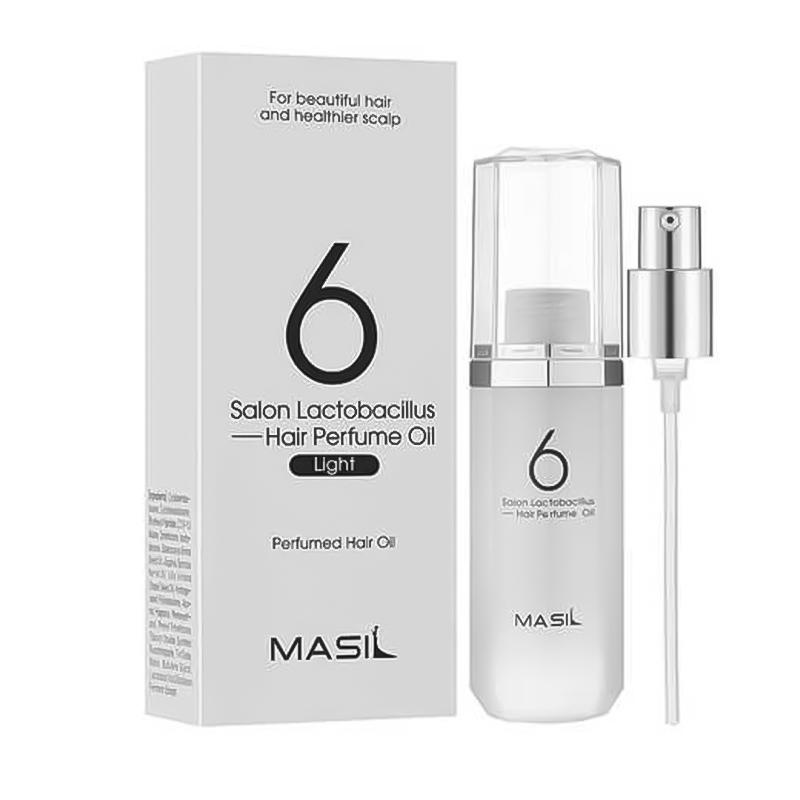 Parfumuotas Plaukų Aliejus Masil 6 Salon Lactobacillus Hair Perfume Oil Light 66ml