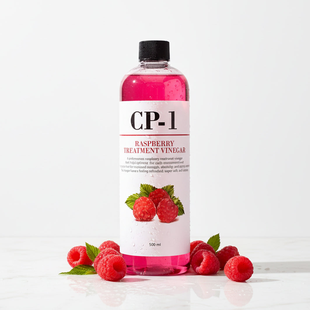 YABUKO aveņu etiķa matu kondicionieris, 500ml, ar dabīgu aveņu aromātu, veselīgiem matiem un spīdumu.