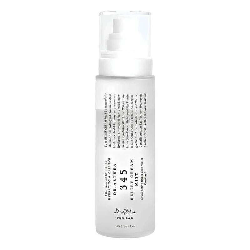 YABUKO DR. ALTHEA 345 nomierinošs sejas krēma migla, 100 ml, viegla tekstūra un reljefs ādas kopšanai