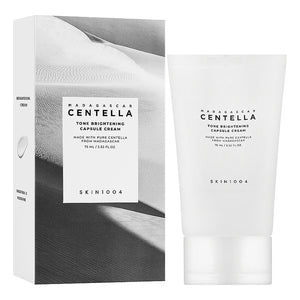 YABUKO SKIN1004 Madagaskaras Centella tonizējošs spožu kapsulu krēms, 75ml, ādas mirdzuma un tonusa uzlabošanai.