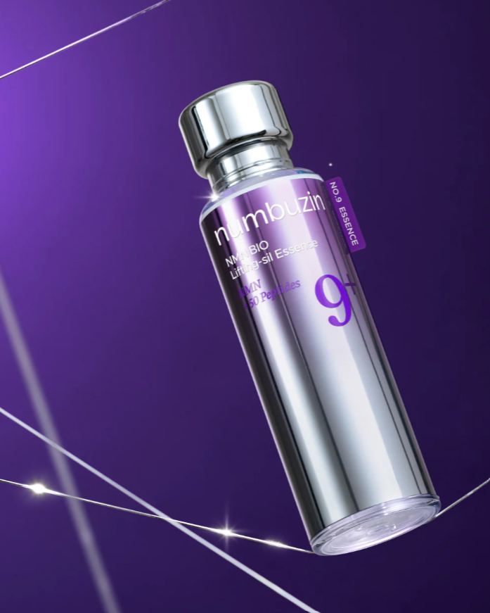 YABUKO Numbuzin No.9 NAD+ Bio Lifting-sil Essence, sejas serums ar liftinga efektu, 50 ml flakons ar koncentrētu formulu.