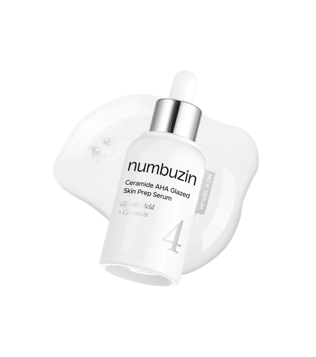 AHA keramidų serumas spindinčiai odai - Numbuzin No.4 Ceramide AHA Glazed Skin Prep
