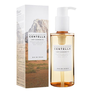 SKIN1004 Madagascar Centella viegla sejas attīrīšanas eļļa, 200 ml, ar augu ekstraktiem un maigu tekstūru.