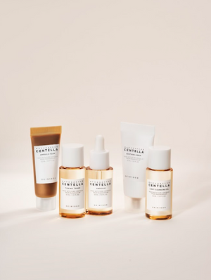 YABUKO SKIN1004 Madagascar Centella ceļojumu komplekts sejas kopšanai, iekļauj dažādus produktus ceļošanai.