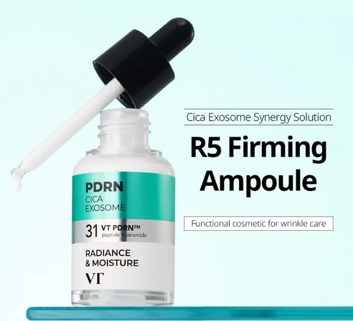 YABUKO PDRN R5 Firming Ampoule, 30ml, ādas elastībai un stingrumam, stikla pudelē ar ampulas dizainu