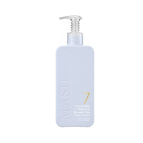 YABUKO MASIL 7 Ceramide dušas želeja ar bērnu pulvera aromātu, 300ml, ar maigām, mitrinošām sastāvdaļām.